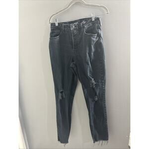 Old Navy High Rise Distressed Dark Jeans